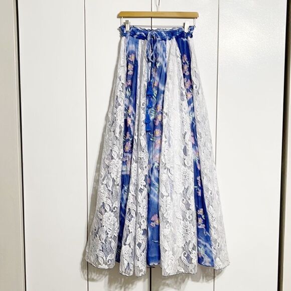 Free People Blue and White Floral Skirt Set - Picture 7 of 7